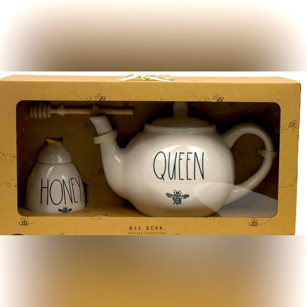 Rae Dunn tea pot set brand new